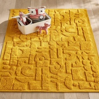 Ковер Детский с геометрическим принтом из биохлопка Podotak 160 x 230 см желтый AM.PM  фото, kupilegko.ru